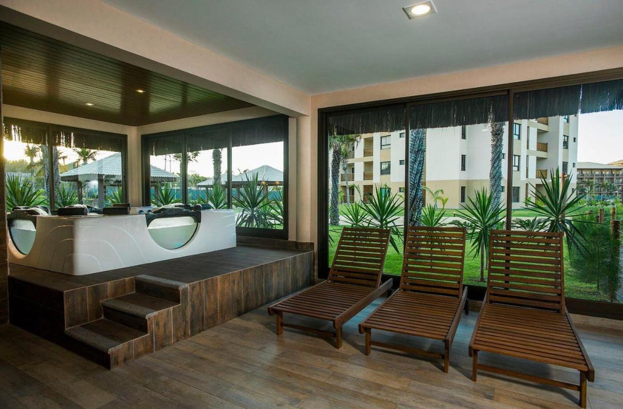 Paraiso Frente Mar!! 04 Pessoas-Pe Na Areia Vg Sun Cumbuco-Hidro, Sauna, Academia, Piscina,Cozinha Completa, Wifi, Parquinho Infantil Kültér fotó